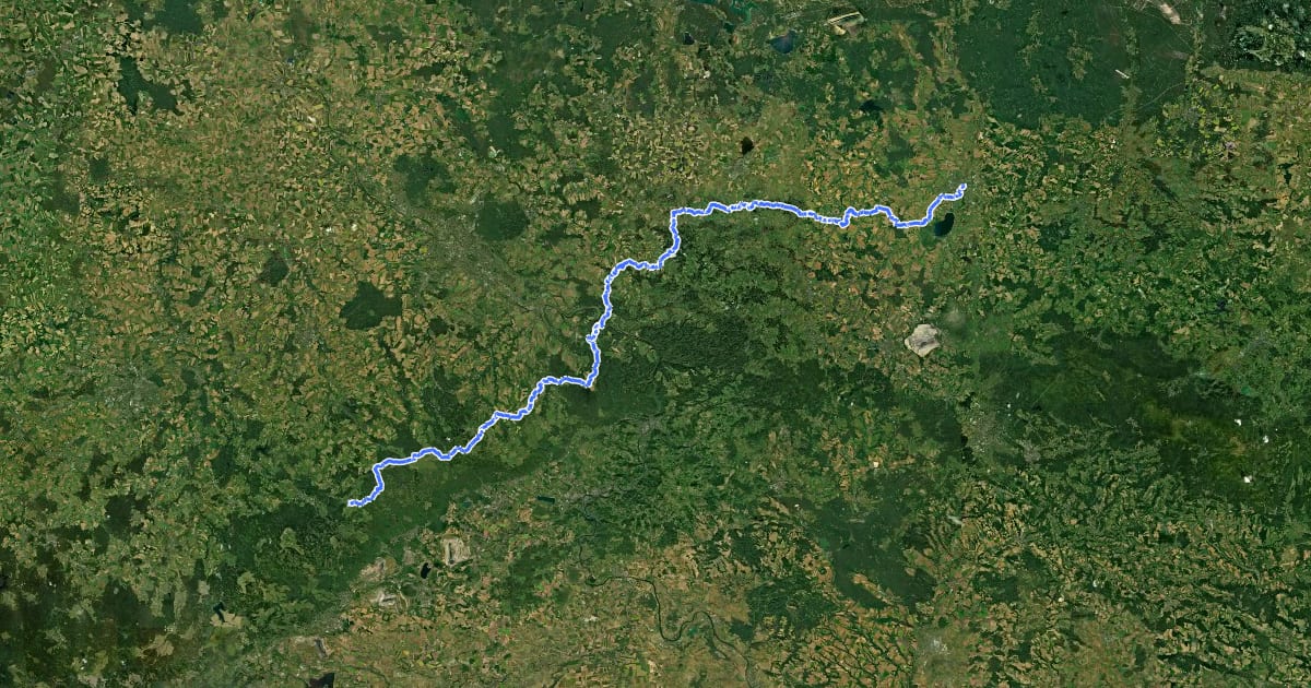Маршрут Wanderweg der Deutschen Einheit (Görlitz - Seiffen) на спутниковом снимке