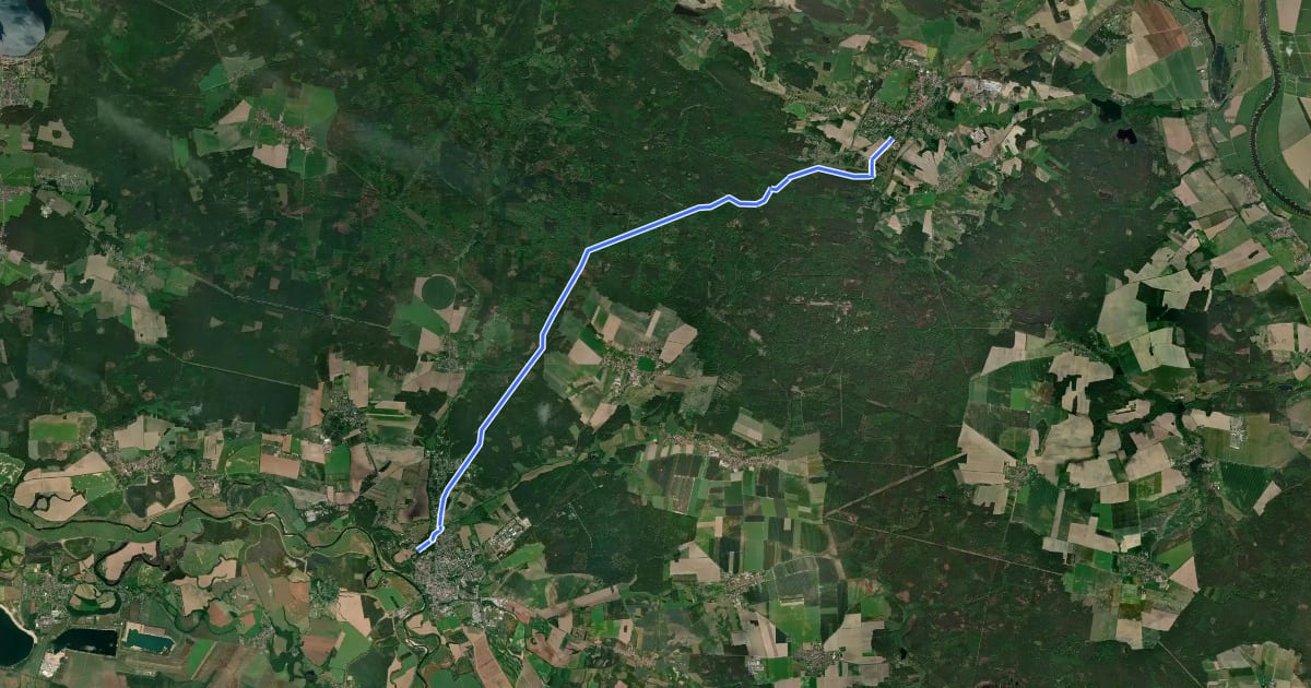 Маршрут Wanderweg der Lieder на спутниковом снимке