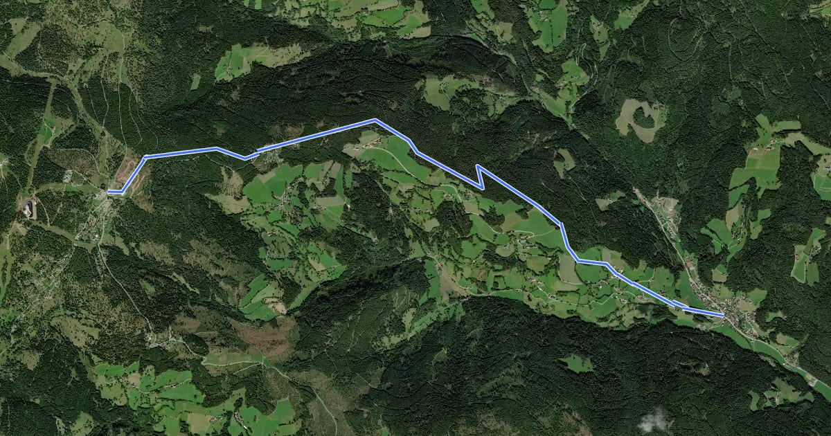 Маршрут Wanderweg Deutschgriffen - Hochrindl на спутниковом снимке