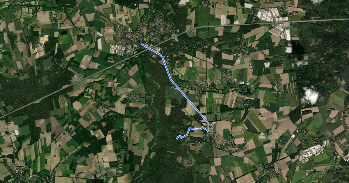 Маршрут Wanderweg Drestedt - Hollenstedt на спутниковом снимке