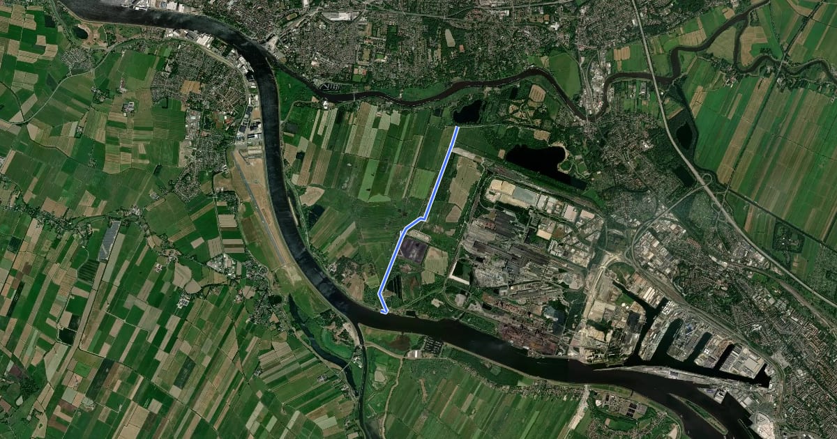Маршрут Wanderweg Dunger See - Moorlosen Kirche на спутниковом снимке