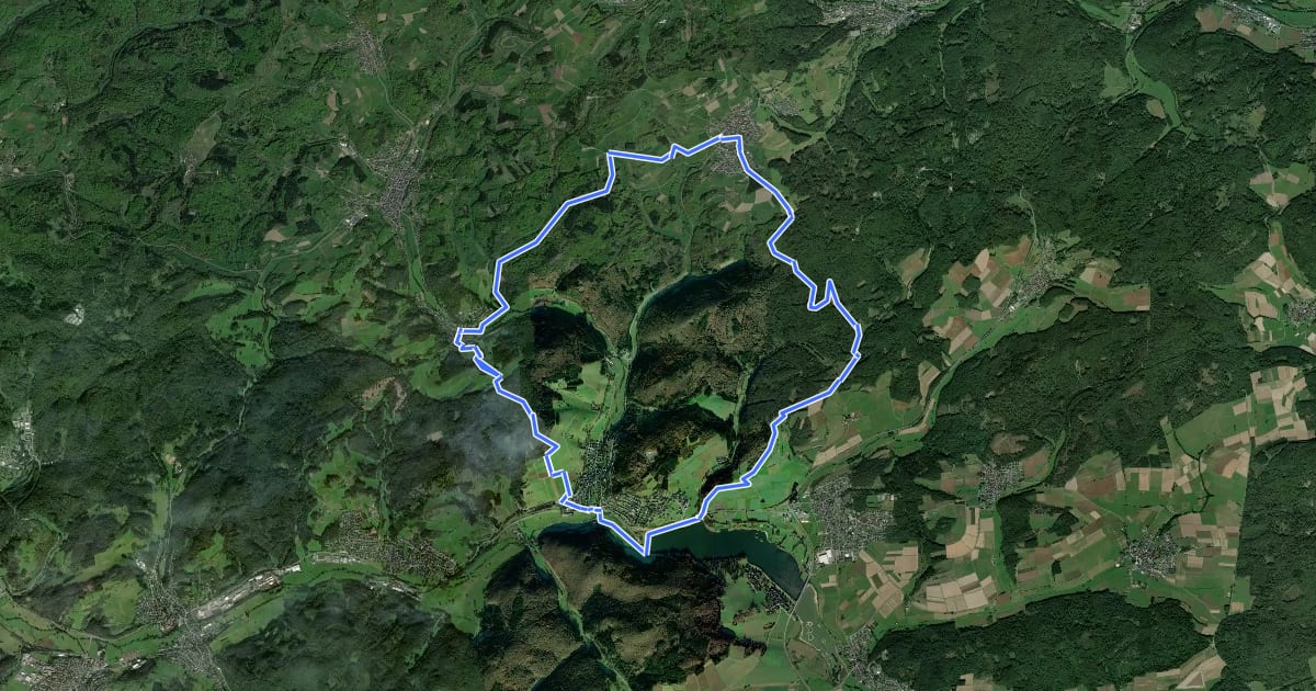Маршрут Wanderweg E11 / Berg und Tal на спутниковом снимке