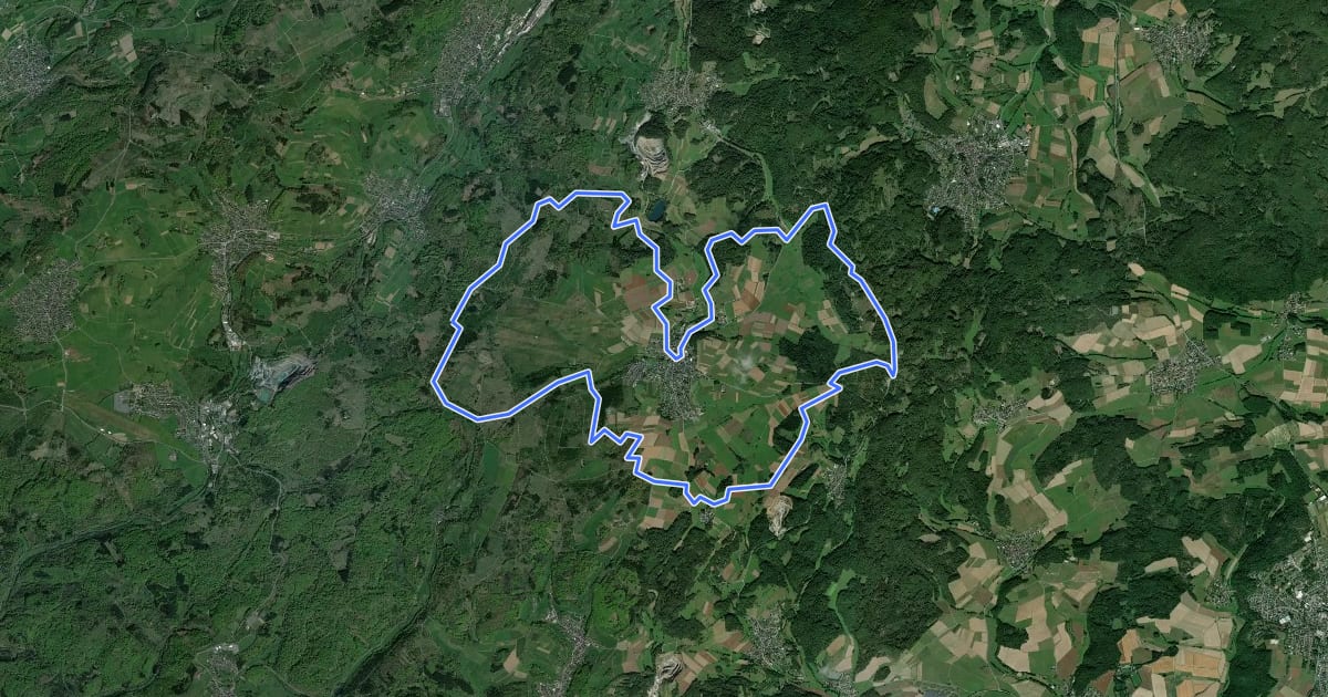 Маршрут Wanderweg E12 / Bottenhorner Heide на спутниковом снимке