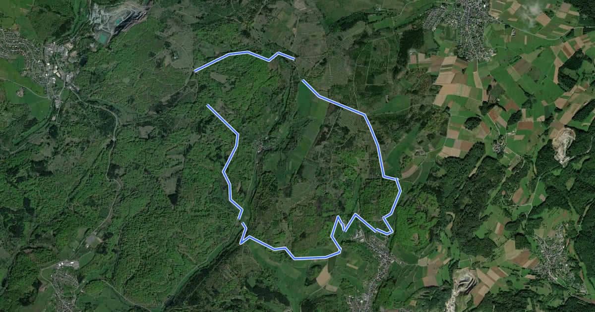 Маршрут Wanderweg E14 / Wilhelmsteine на спутниковом снимке