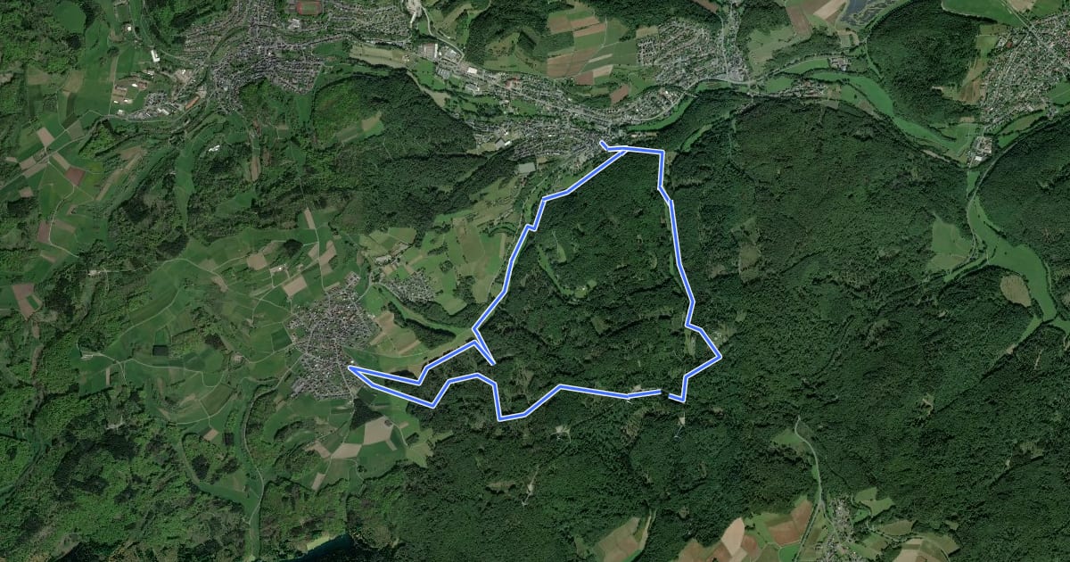 Маршрут Wanderweg E3 / Waldrand на спутниковом снимке
