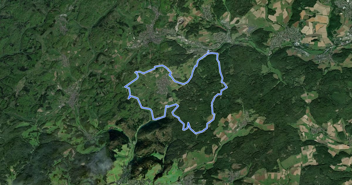 Маршрут Wanderweg E6 / Viertälerweg на спутниковом снимке