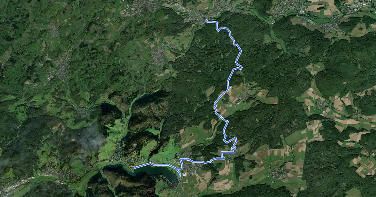 Маршрут Wanderweg E8 / Alte Bäume на спутниковом снимке