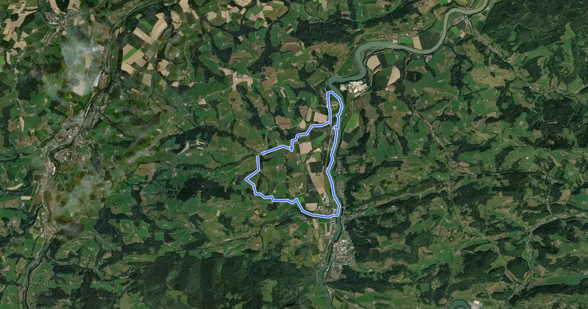 Маршрут Wanderweg E86 на спутниковом снимке