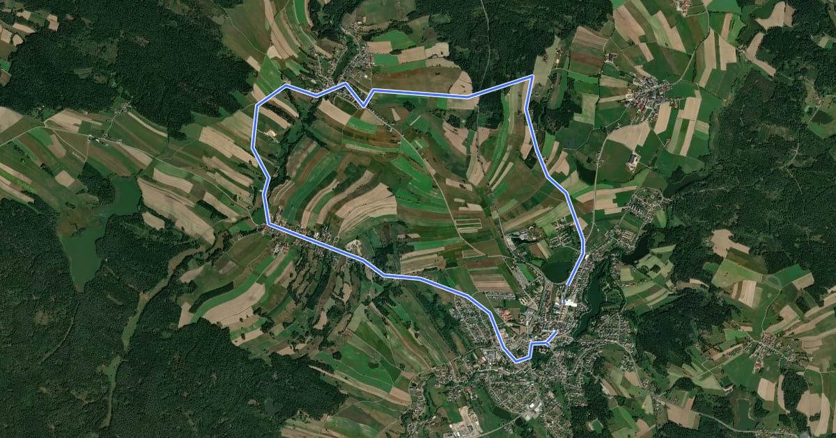 Маршрут Wanderweg Eberweis на спутниковом снимке