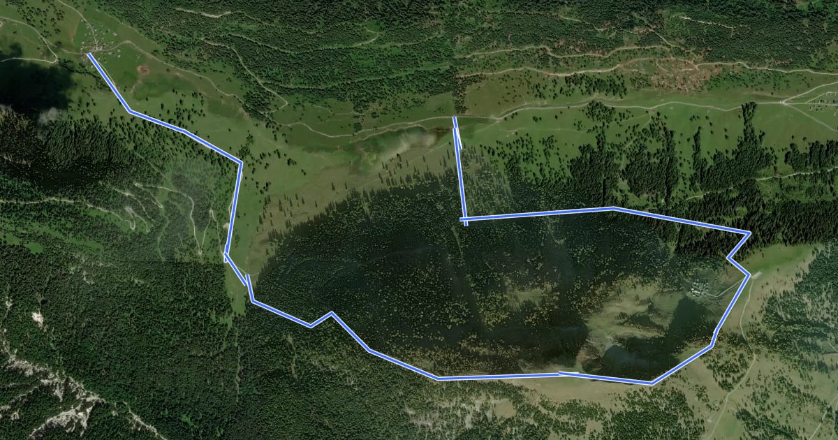 Маршрут Wanderweg Egger Alm - Poludnig на спутниковом снимке