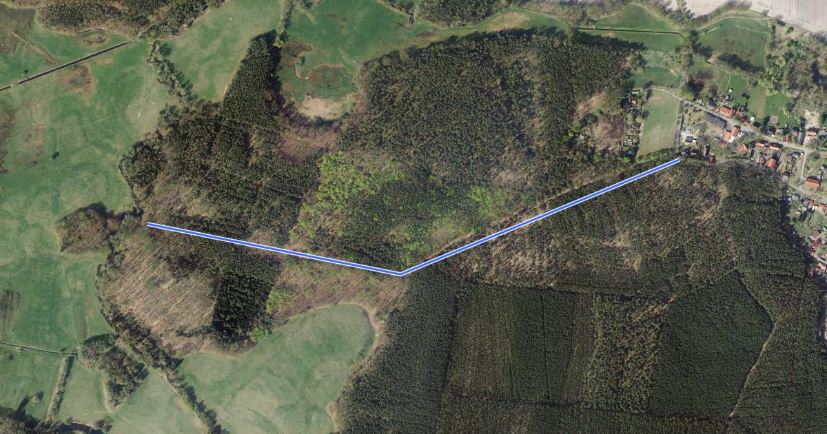 Маршрут Wanderweg Eichberge на спутниковом снимке