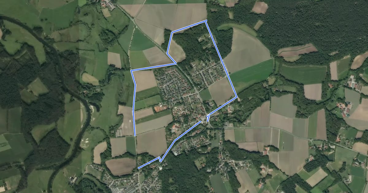 Маршрут Wanderweg Elte 2 на спутниковом снимке