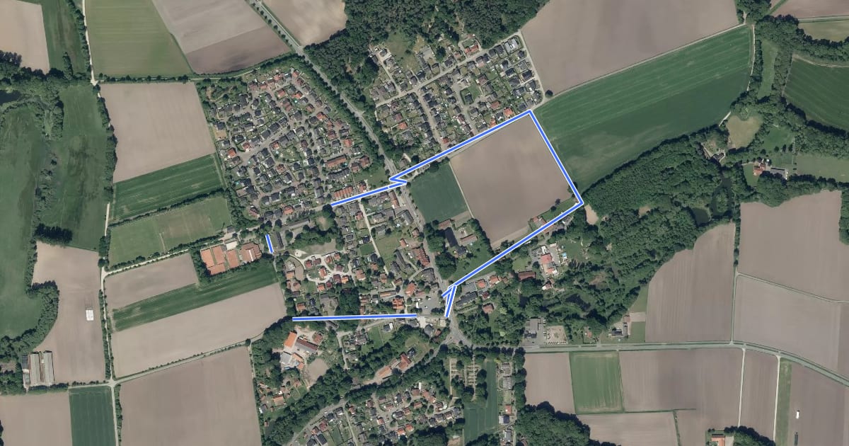 Маршрут Wanderweg Elte 3 на спутниковом снимке