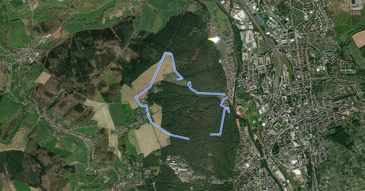 Маршрут Wanderweg Ernsee-Hammelburg-Stadtwald на спутниковом снимке