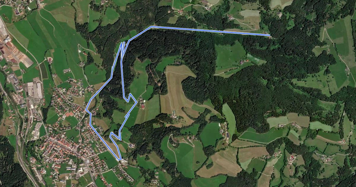 Маршрут Wanderweg Feistritzgraben на спутниковом снимке