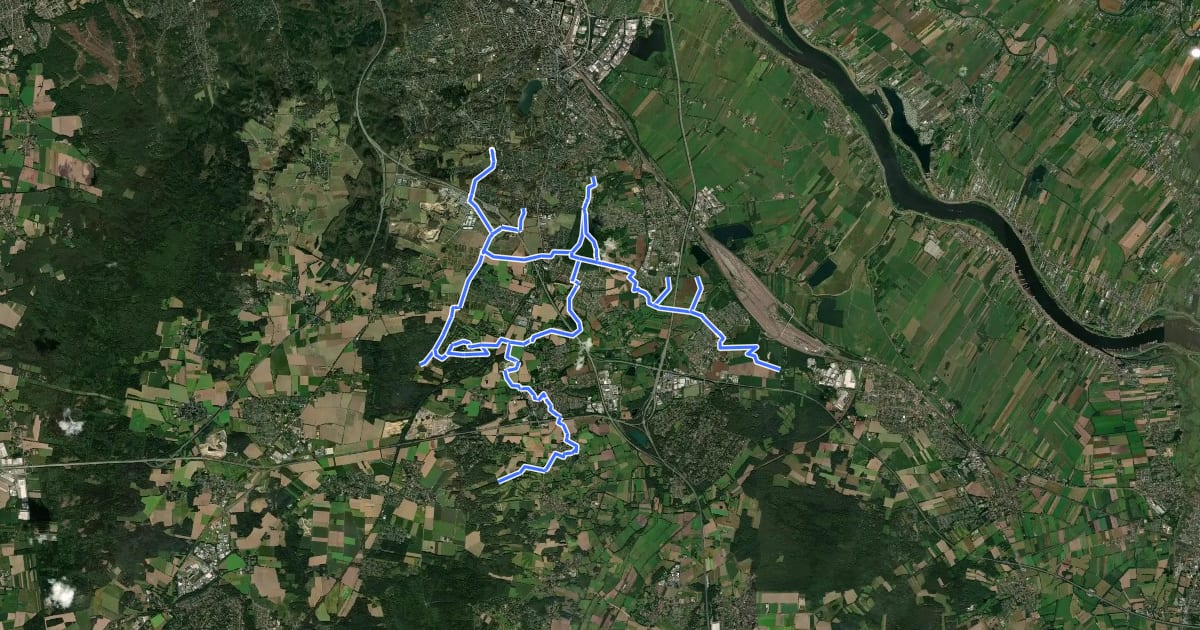 Маршрут Wanderweg FL на спутниковом снимке