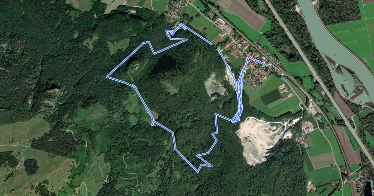 Маршрут Wanderweg FL3 - Flintsbach на спутниковом снимке