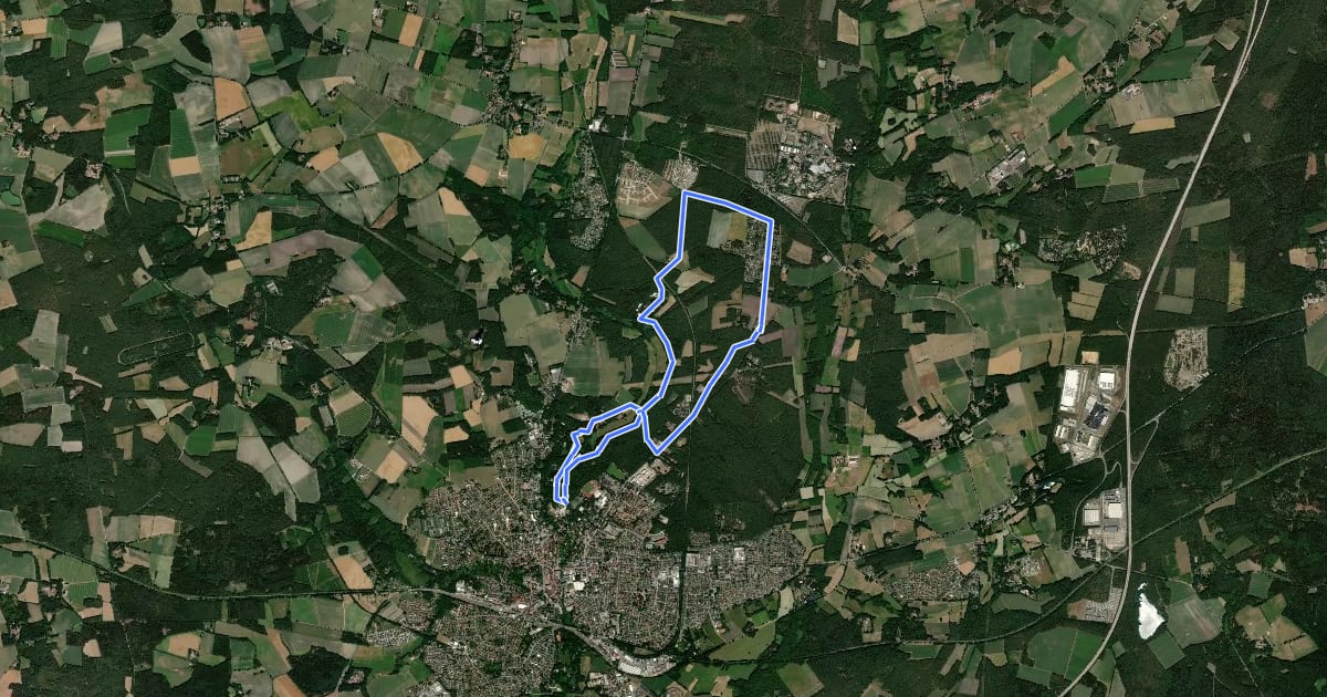 Маршрут Wanderweg Forelle на спутниковом снимке