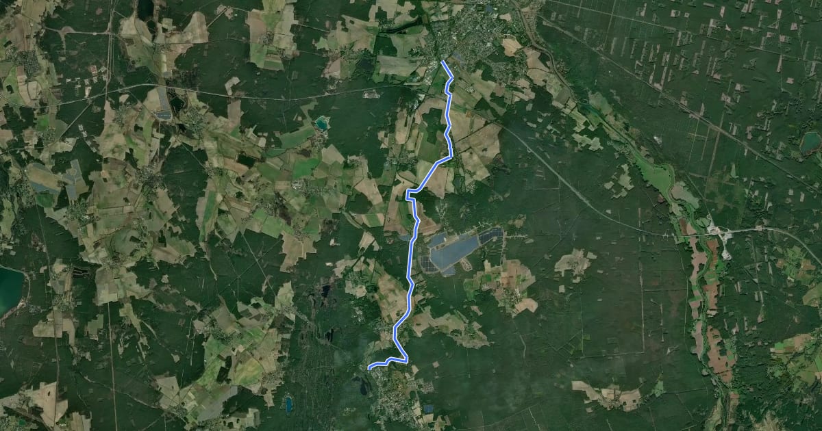 Маршрут Wanderweg Forst-Döbern на спутниковом снимке