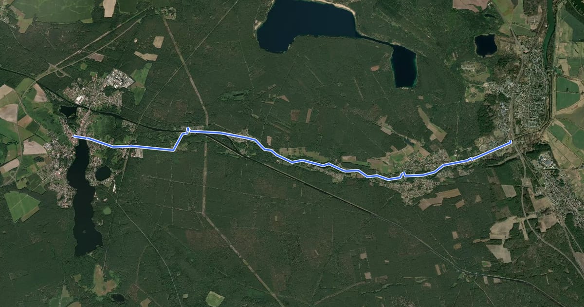 Маршрут Wanderweg Friedrich-Wilhelm-Kanal на спутниковом снимке