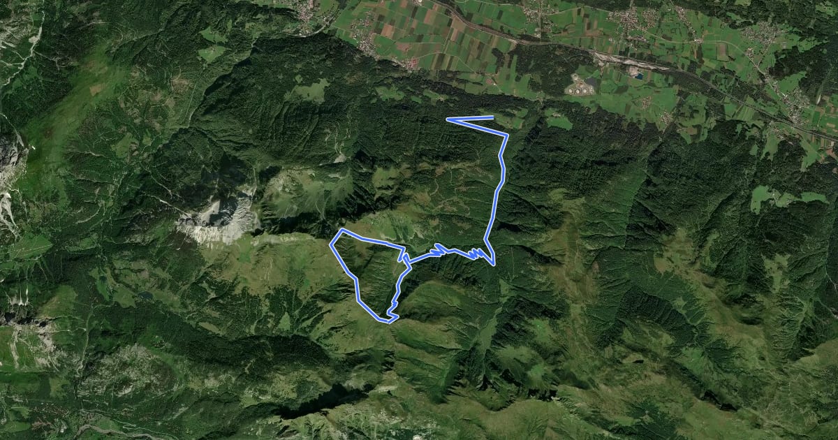 Маршрут Wanderweg Frondell Alm на спутниковом снимке
