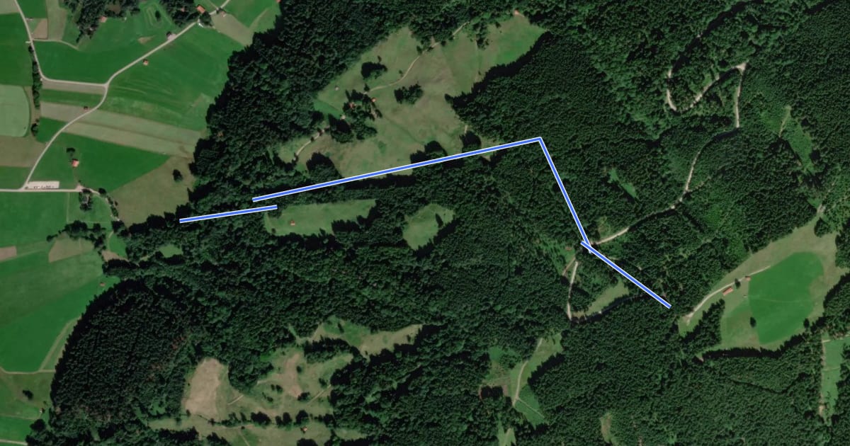 Маршрут Wanderweg G 4 - Isarwinkel на спутниковом снимке