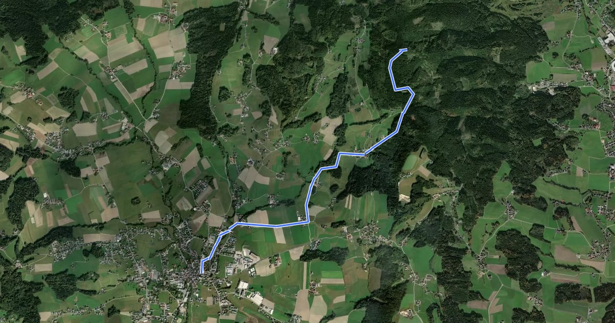 Маршрут Wanderweg Göblberg на спутниковом снимке
