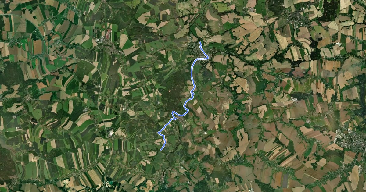 Маршрут Wanderweg Göhren – Rochlitz на спутниковом снимке