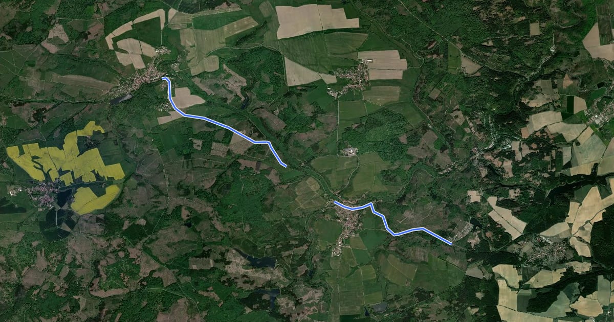 Маршрут Wanderweg Güntersberge-KIEZ-Straßberg на спутниковом снимке