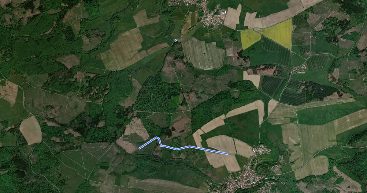 Маршрут Wanderweg Güntersberge-Stiege на спутниковом снимке