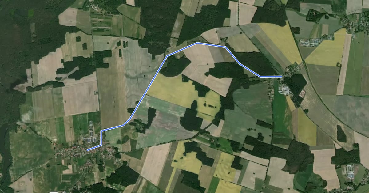 Маршрут Wanderweg Görzig - Herzberg на спутниковом снимке