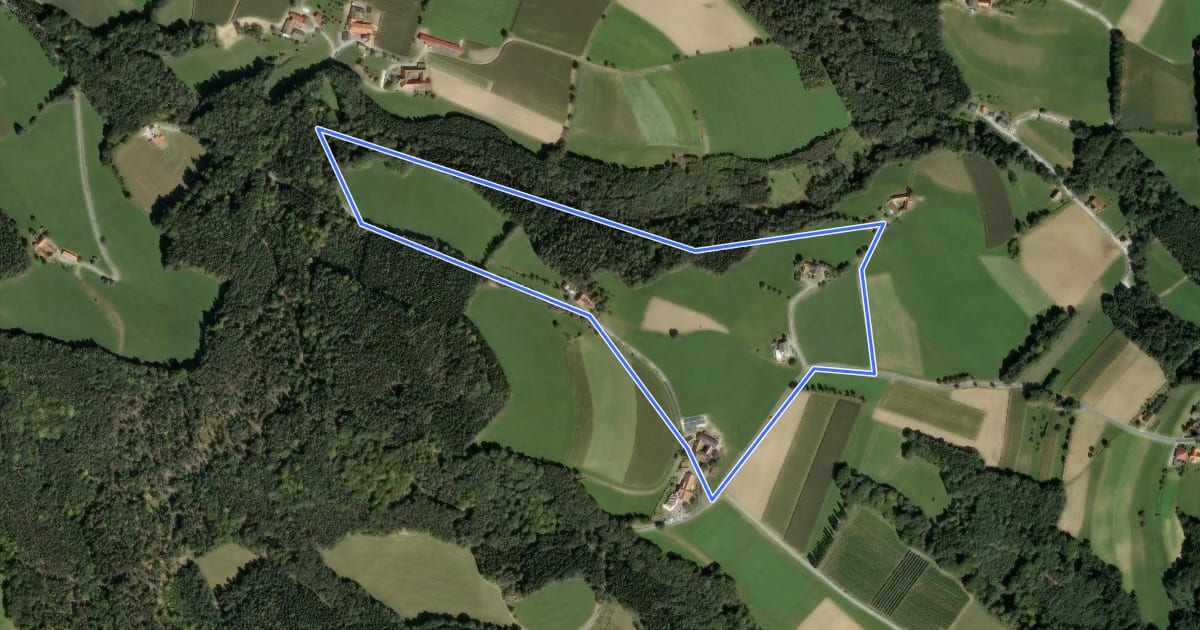 Маршрут Wanderweg G1 на спутниковом снимке