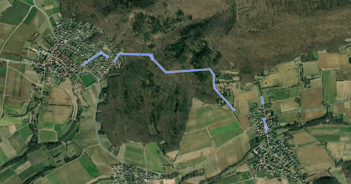 Маршрут Wanderweg Geisfeld - Mistendorf на спутниковом снимке