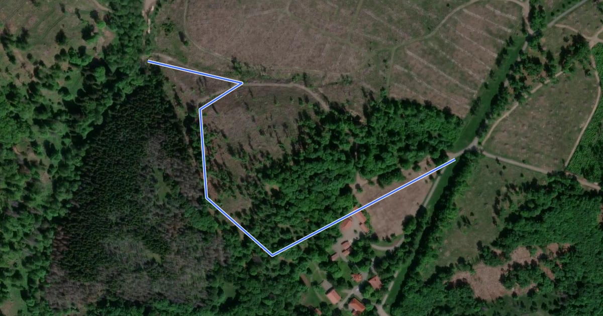 Маршрут Wanderweg "Gelber Balken" Pfingstfelsen - Tannengarten на спутниковом снимке