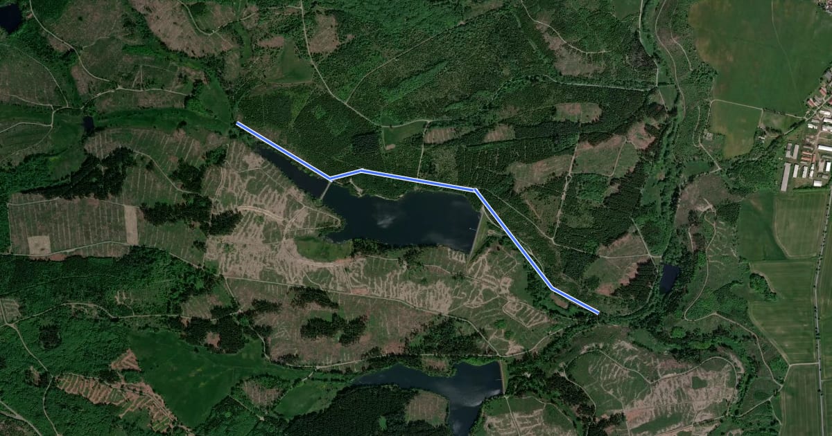 Маршрут Wanderweg "Gelber Punkt" на спутниковом снимке