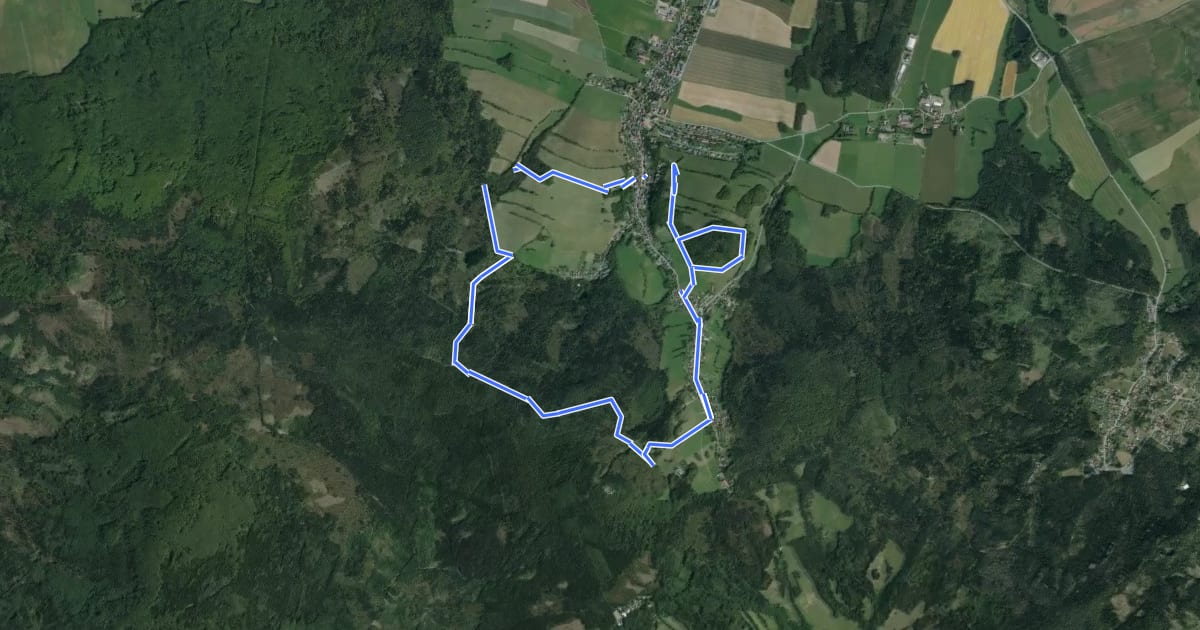 Маршрут Wanderweg Gelber Punkt на спутниковом снимке