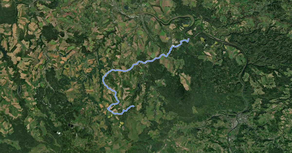 Маршрут Wanderweg Gelber Strich на спутниковом снимке