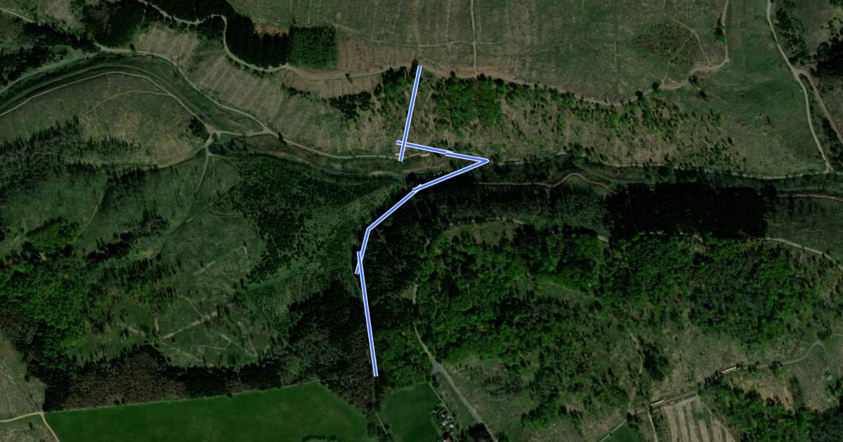 Маршрут Wanderweg "gelbes Dreieck" на спутниковом снимке