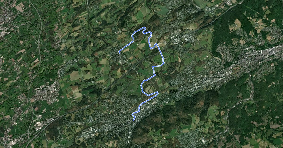 Маршрут Wanderweg Gevelsberg-Silschede на спутниковом снимке