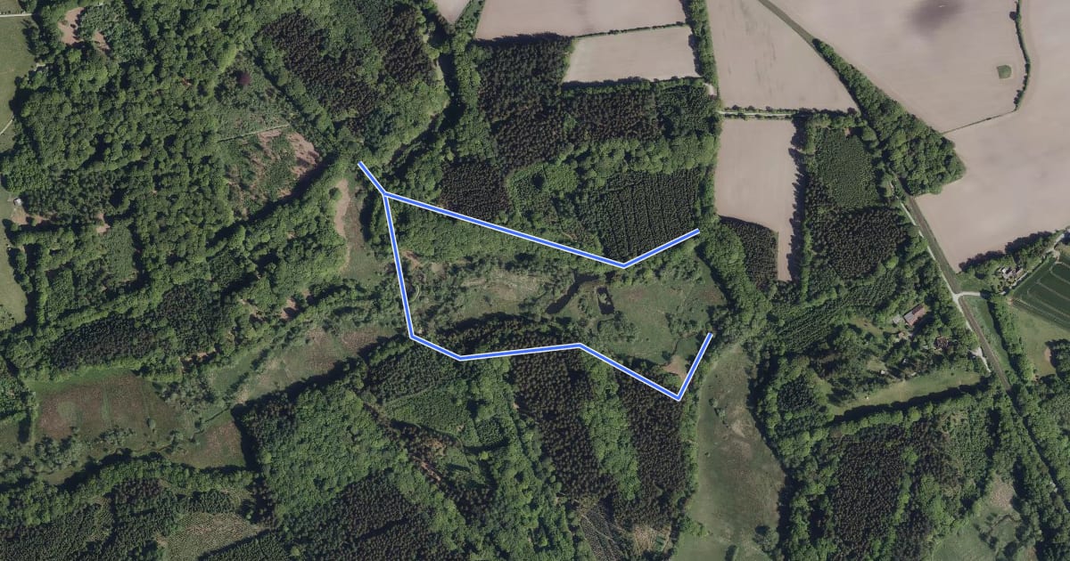 Маршрут Wanderweg Gieselautal на спутниковом снимке
