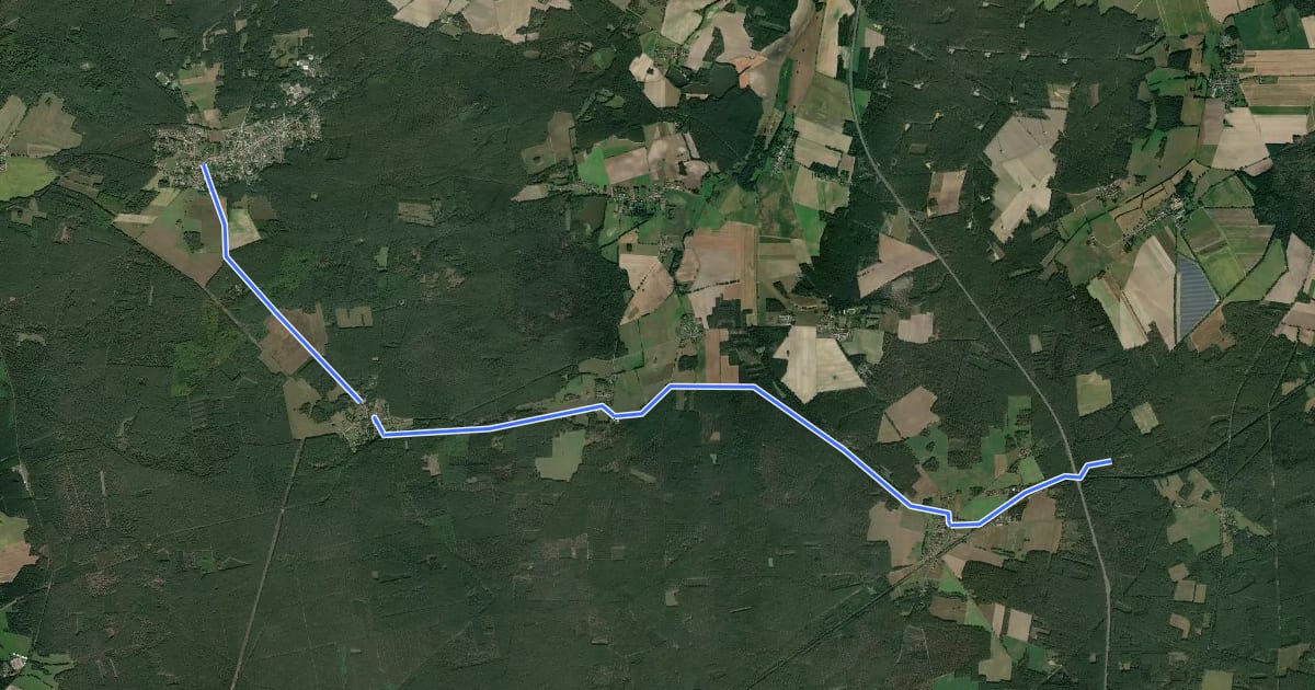 Маршрут Wanderweg Gollmitz-Crinitz на спутниковом снимке