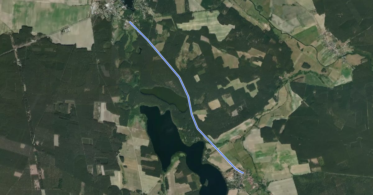 Маршрут Wanderweg Goyatz-Lamsfeld-... на спутниковом снимке