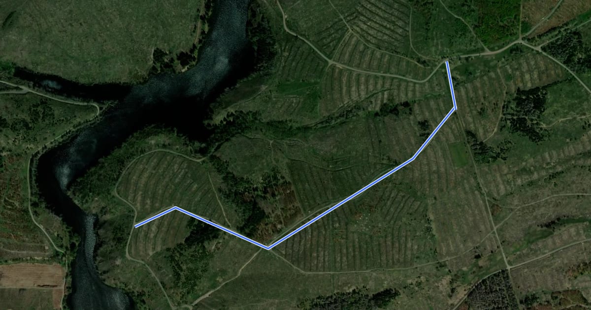 Маршрут Wanderweg grüner Balken на спутниковом снимке