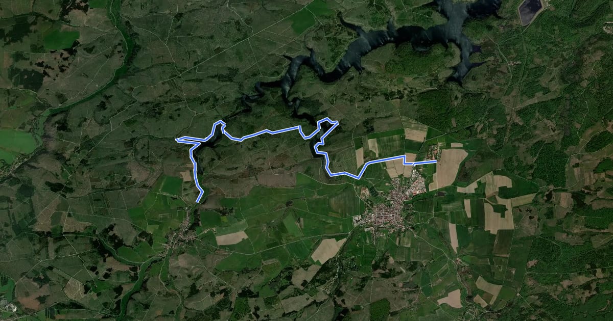 Маршрут Wanderweg grüner Punkt на спутниковом снимке