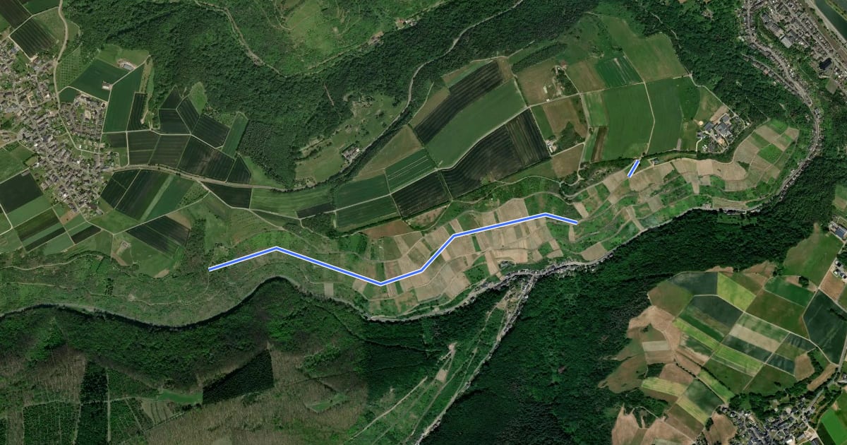 Маршрут Wanderweg grüner Punkt на спутниковом снимке