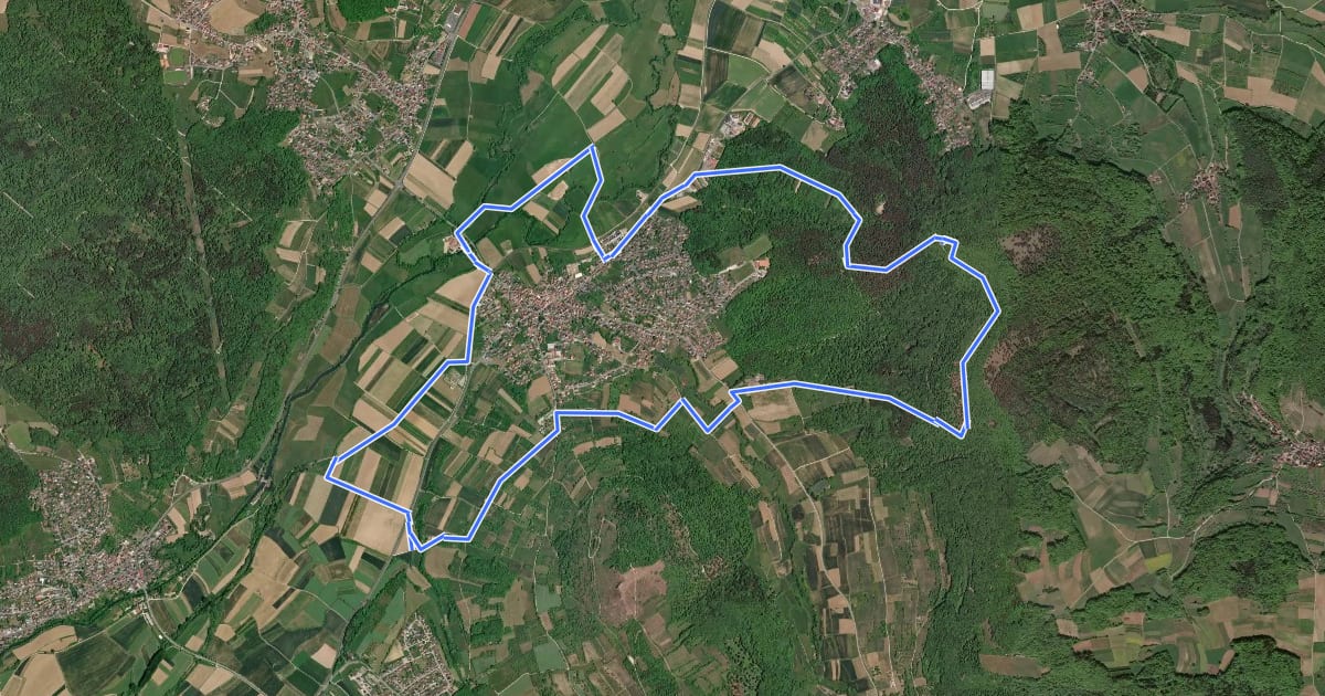 Маршрут Wanderweg Grüner Ring Kirchehrenbach на спутниковом снимке