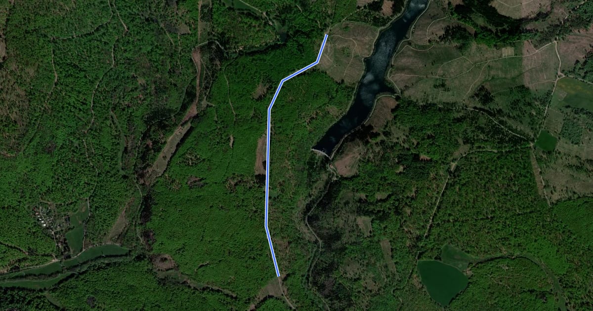 Маршрут Wanderweg "grünes Quadrat" на спутниковом снимке