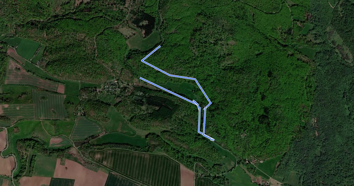 Маршрут Wanderweg grünes Quadrat на спутниковом снимке