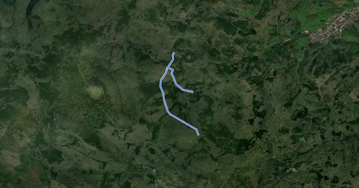 Маршрут Wanderweg grünes Quadrat на спутниковом снимке