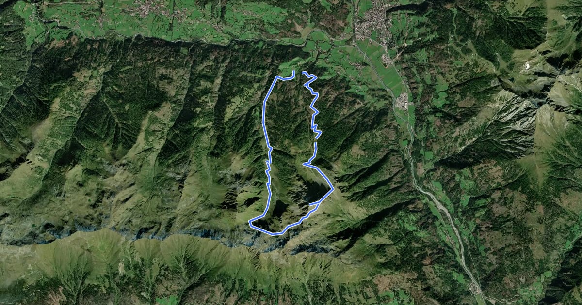 Маршрут Wanderweg Gr. Zuning на спутниковом снимке